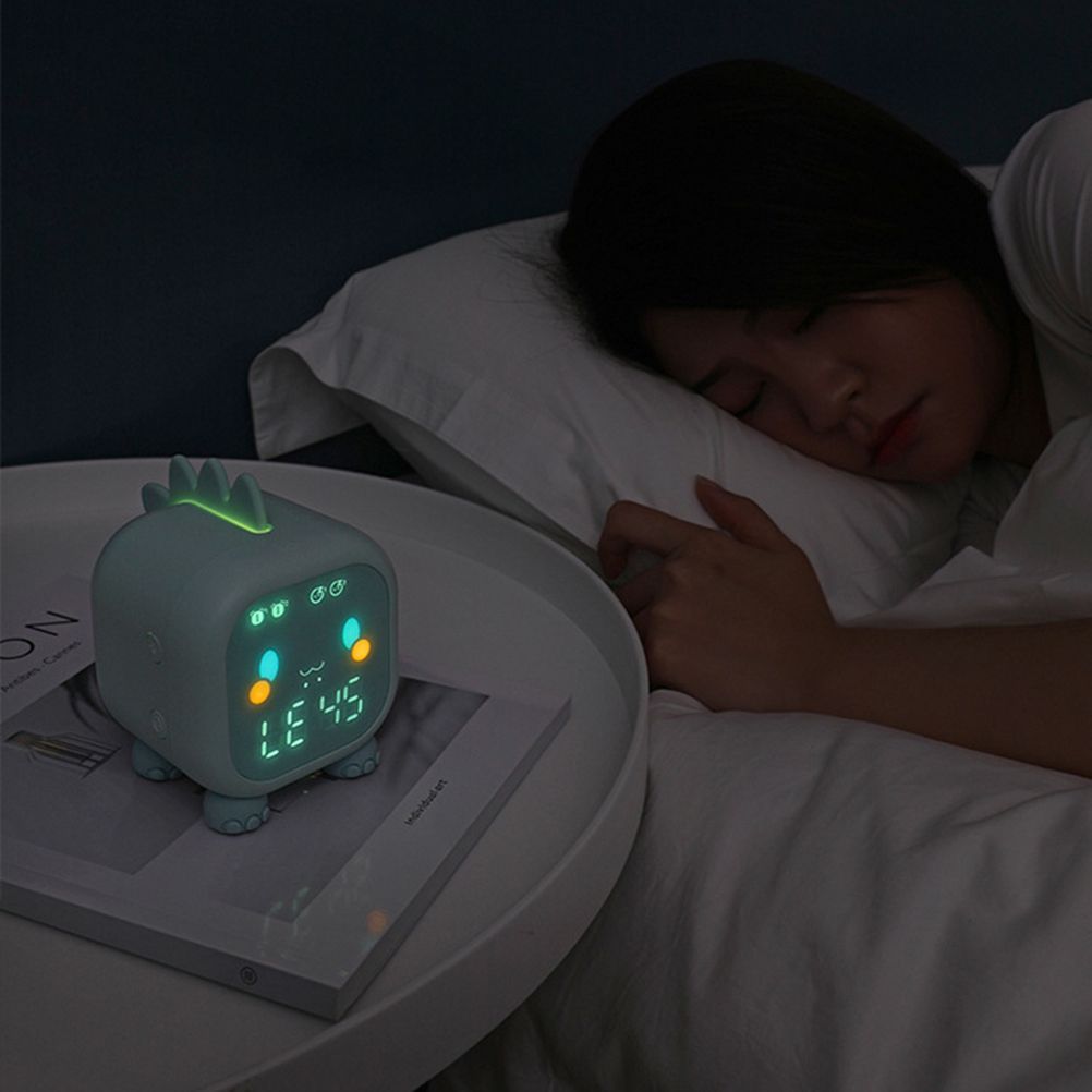 Kids Alarm Clock Cute Dinosaur Digital Alarm Clock for Kids Bedside Clock view 10