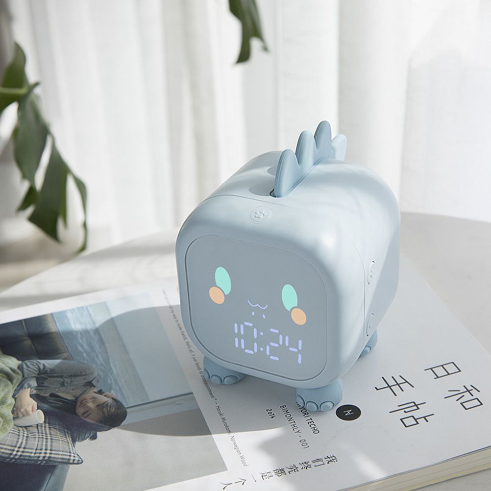 Kids Alarm Clock Cute Dinosaur Digital Alarm Clock for Kids Bedside Clock view 12