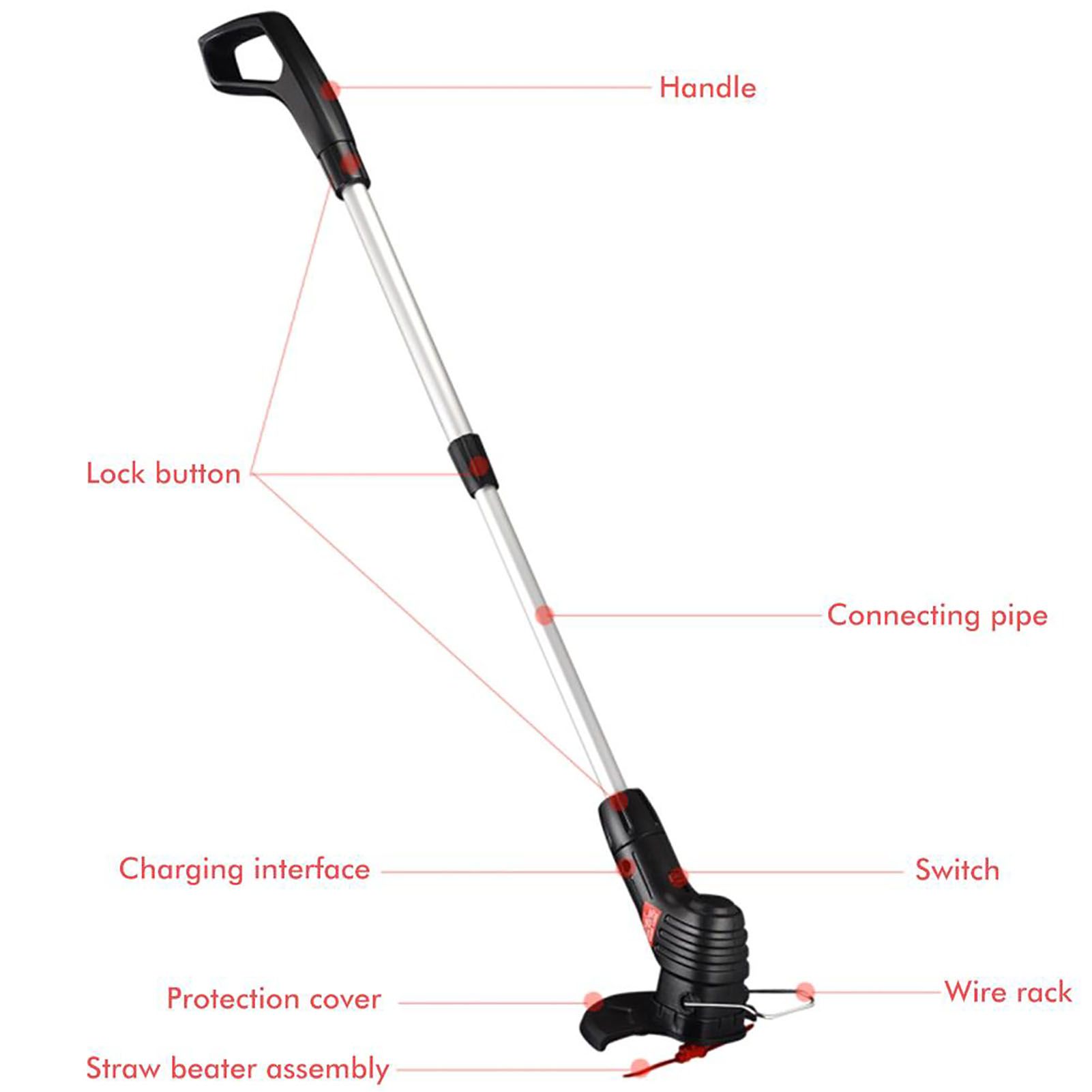 Garden Tool Cordless Lawn Trimmer Cordless Rechargeable Grass Trimmer String view 3
