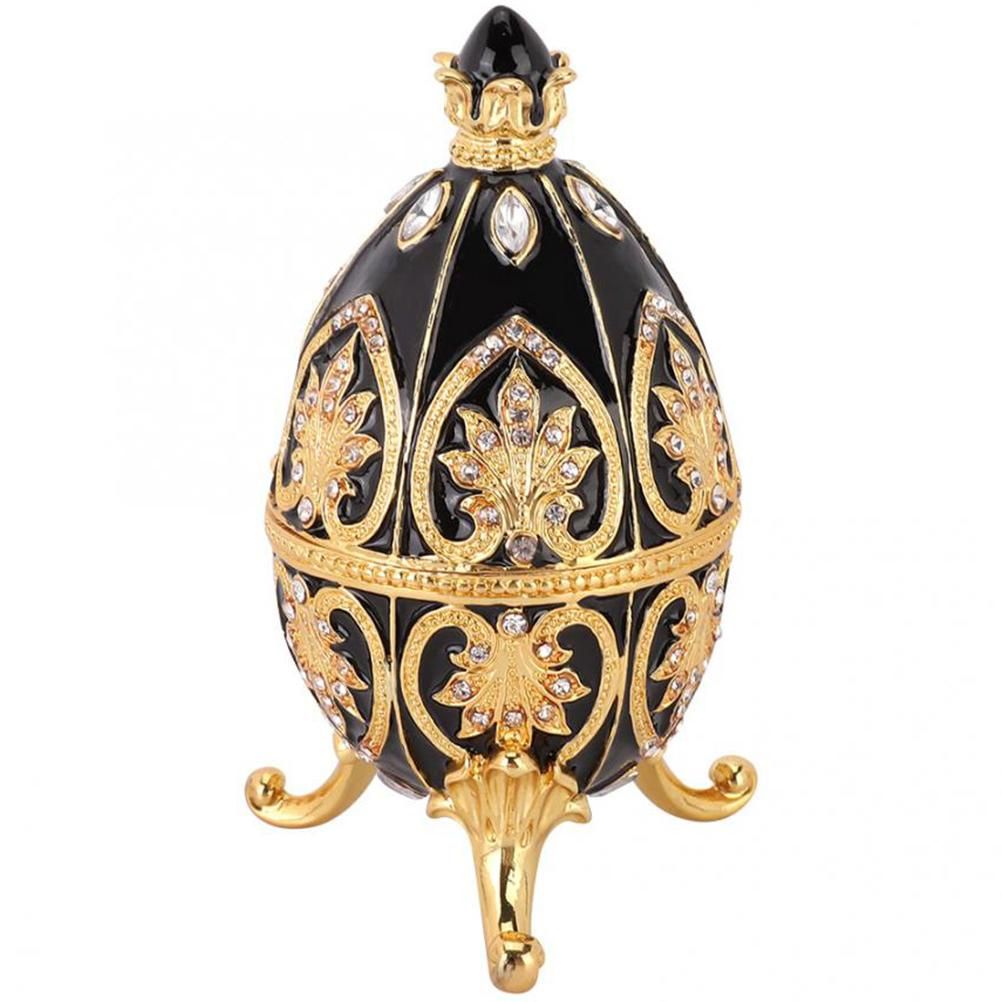 Easter Egg Metal Box Ornament Diamante Egg Ornament Jewelry Box Exquisite view 2
