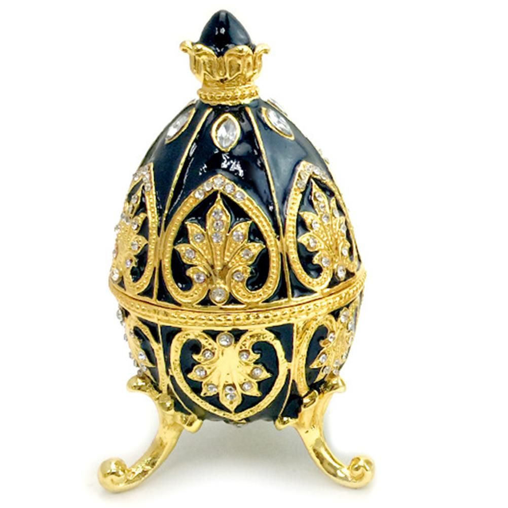 Easter Egg Metal Box Ornament Diamante Egg Ornament Jewelry Box Exquisite view 5
