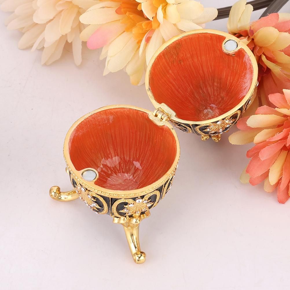 Easter Egg Metal Box Ornament Diamante Egg Ornament Jewelry Box Exquisite view 9