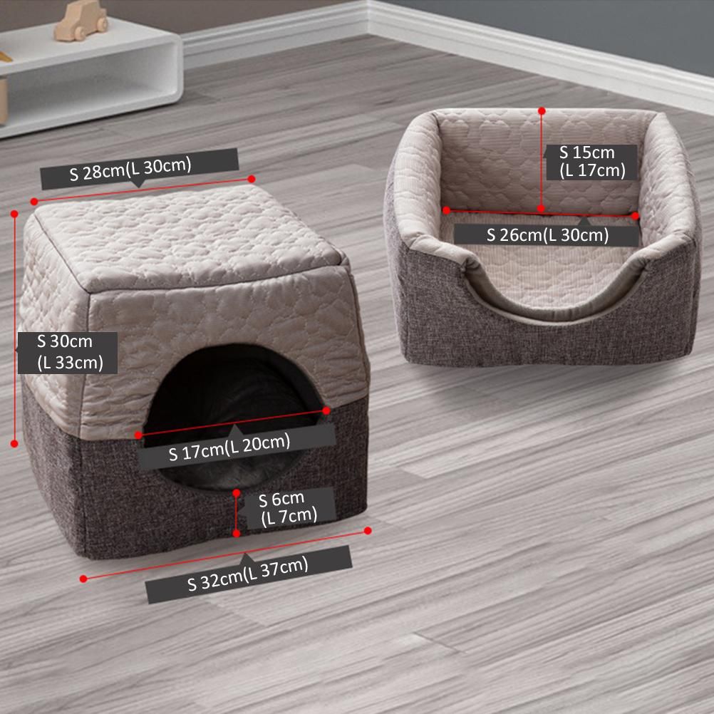 Pet Nest Semi Enclosed Cat House Pet Room Pet Cat Sleeping Nest Four Seasons