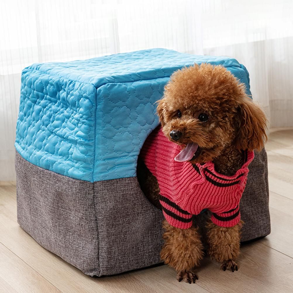 Pet Nest Semi Enclosed Cat House Pet Room Pet Cat Sleeping Nest Four Seasons view 3
