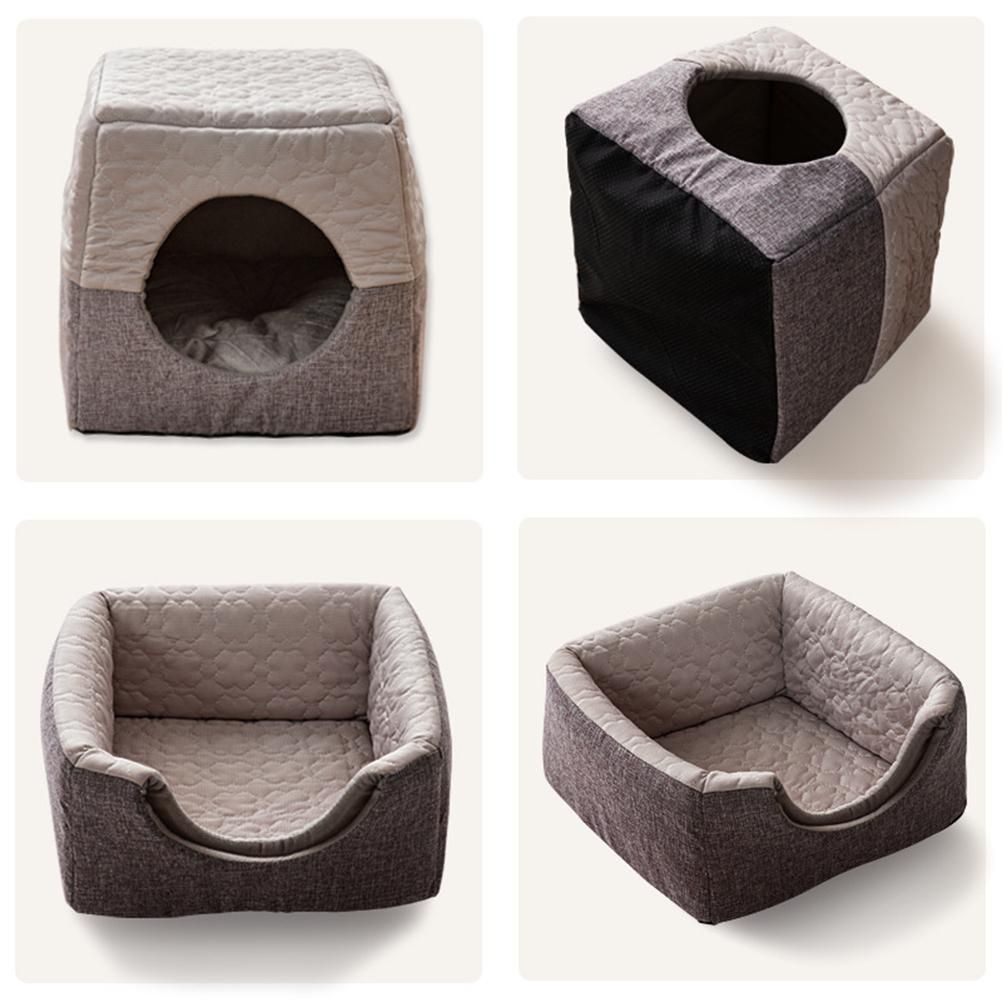 Pet Nest Semi Enclosed Cat House Pet Room Pet Cat Sleeping Nest Four Seasons view 5