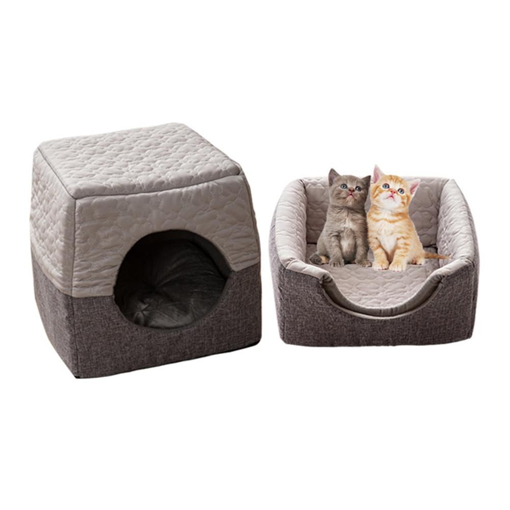 Pet Nest Semi Enclosed Cat House Pet Room Pet Cat Sleeping Nest Four Seasons view 11