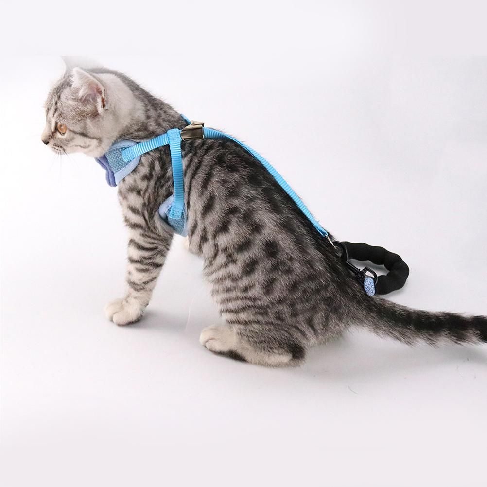 Cat Leash Harness Set Adjustable Bowknot Vest Type Cat Traction Rope Pet Supplies view 9