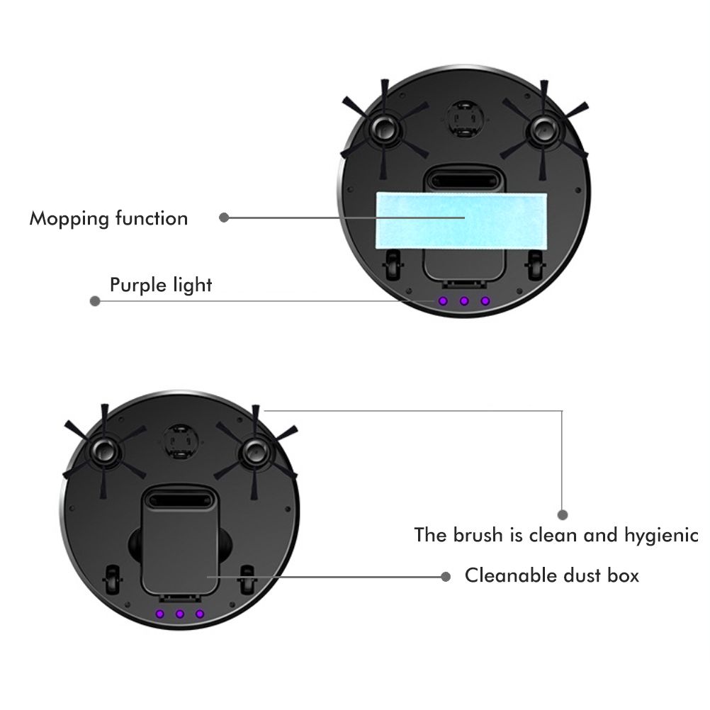 Sweeping Robot Vacuum Cleaner 3 in 1 Intelligent Robot Cleaner with Suction view 4