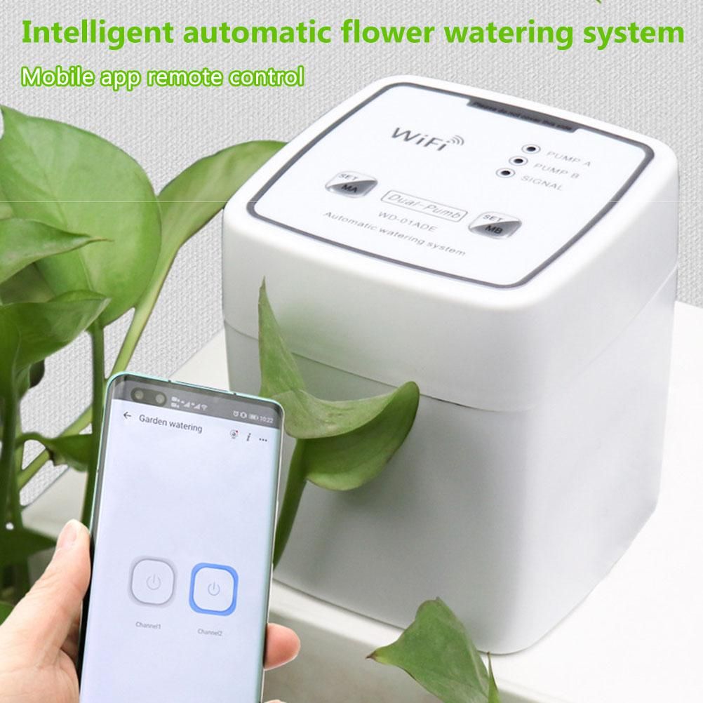 Wifi Double Pump Smart Watering System Smart Self Watering Timer Device Remote view 4