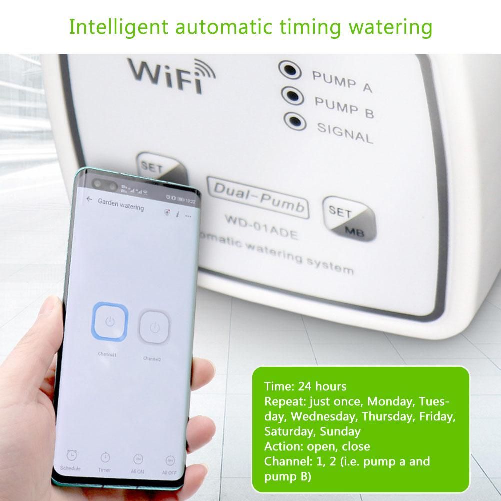 Wifi Double Pump Smart Watering System Smart Self Watering Timer Device Remote view 8