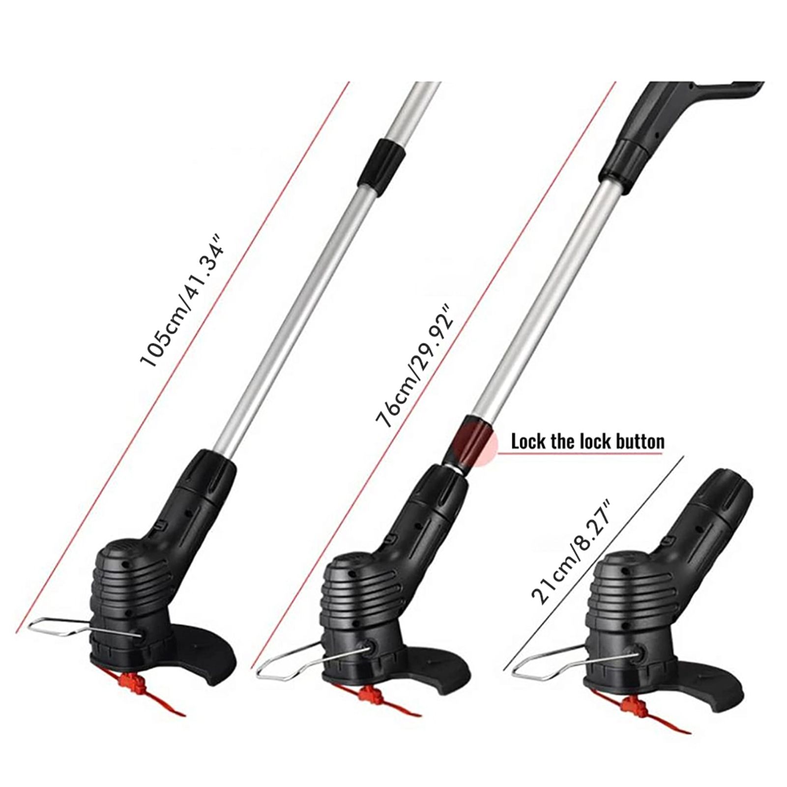 Electric Grass Trimmer Handheld Garden Grass Trimmer Cordless Lawn Trimmer for view 3