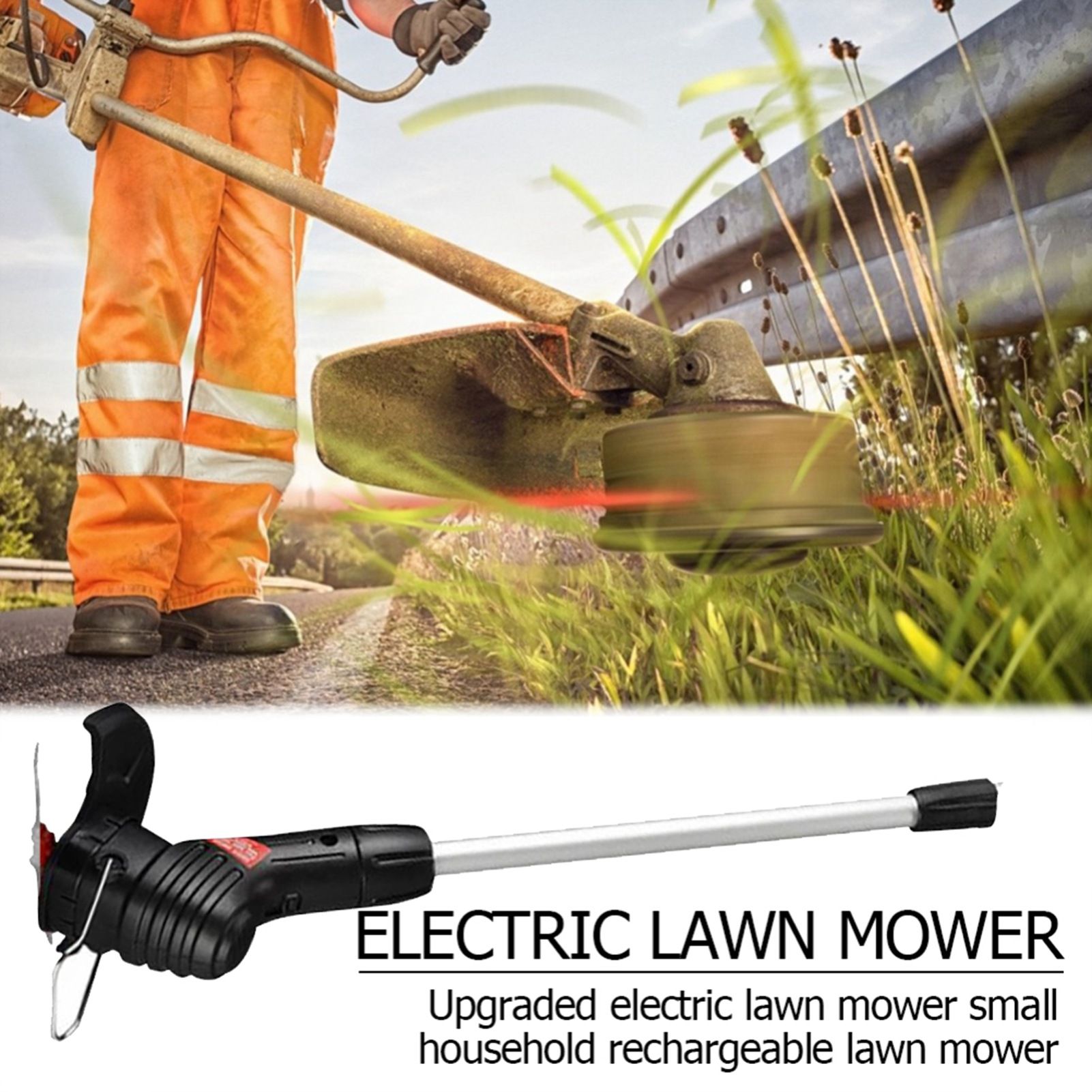 Electric Grass Trimmer Handheld Garden Grass Trimmer Cordless Lawn Trimmer for view 8