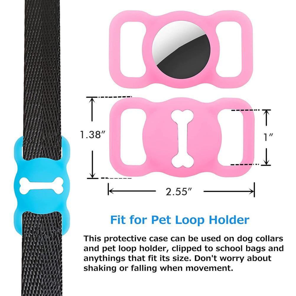 2PCS Silicone Protective Holder Portable Anti Lost Cover Compatible for AirTag view 3