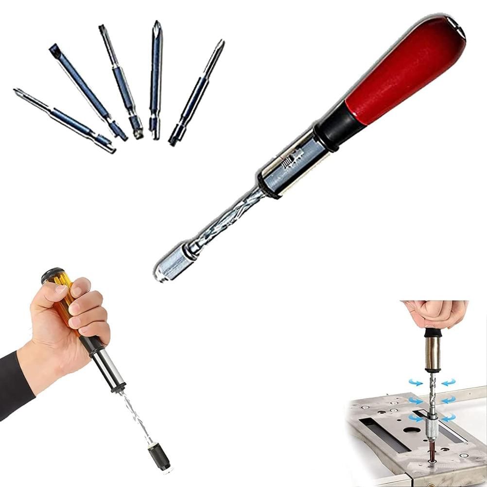 Push Pull Ratchet Screwdriver Adjustment Spiral Ratchet Screwdriver with 5 view 2