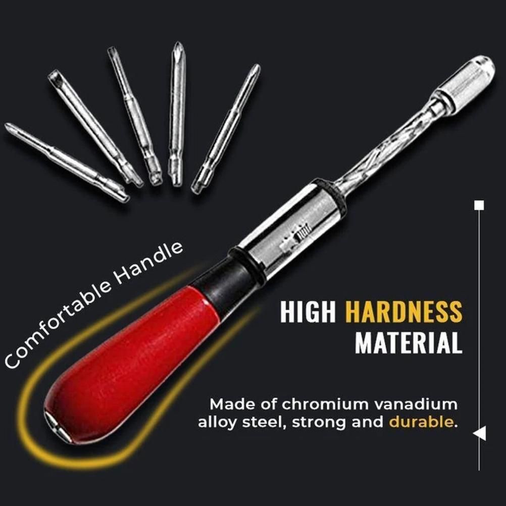 Push Pull Ratchet Screwdriver Adjustment Spiral Ratchet Screwdriver with 5 view 10