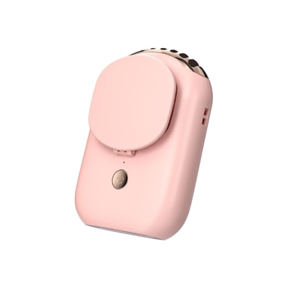 USB Charging Silent Mini Neck Fan with Makeup Mirror Hanging Neck Fan 3 view 2