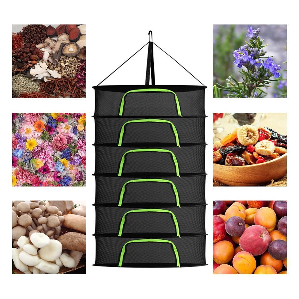Drying Net for Herbs 2/4/6/8 Layer Herb Drying Rack Hanging Foldable Mesh view 7