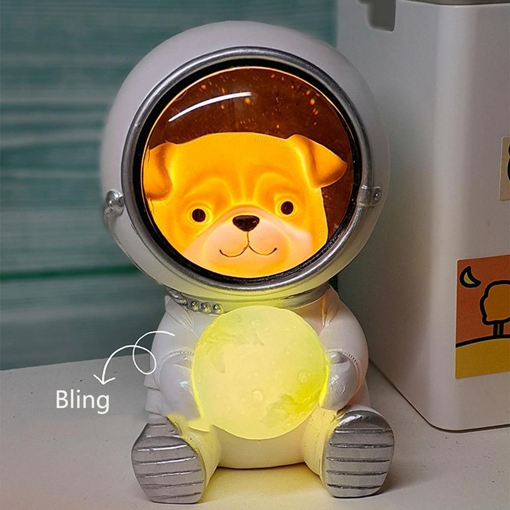 Cute Pet Spaceman Night Light Home Decoration Kids Gift Bedroom Ornaments view 3