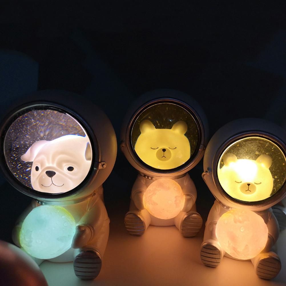 Cute Pet Spaceman Night Light Home Decoration Kids Gift Bedroom Ornaments view 5