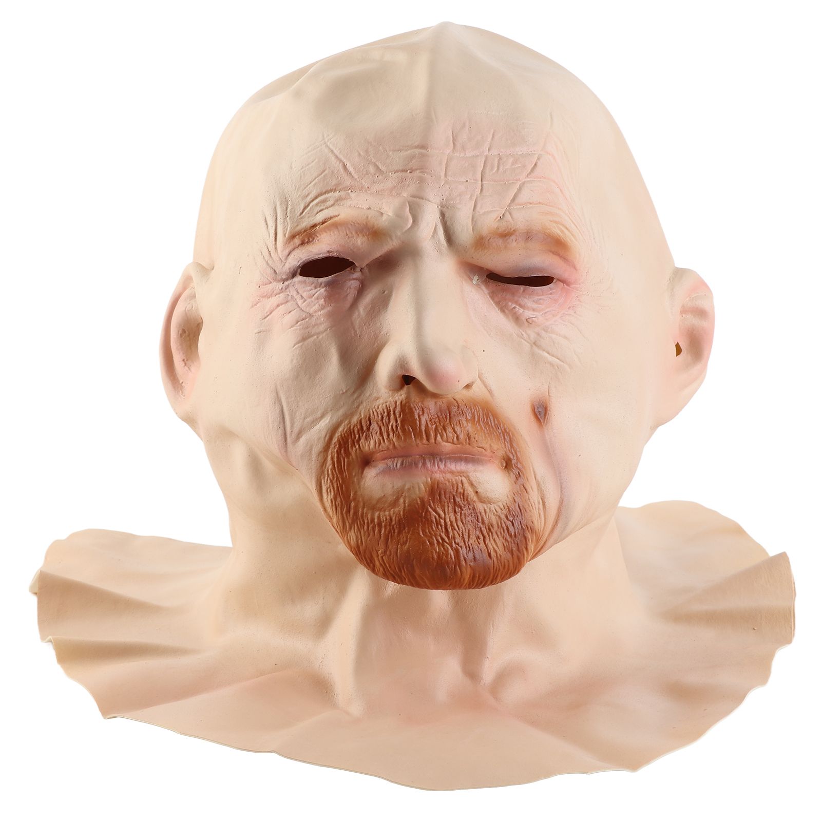 Old Man Face Cover Halloween Latex Headgear Scary Halloween Cosplay Party Props view 2