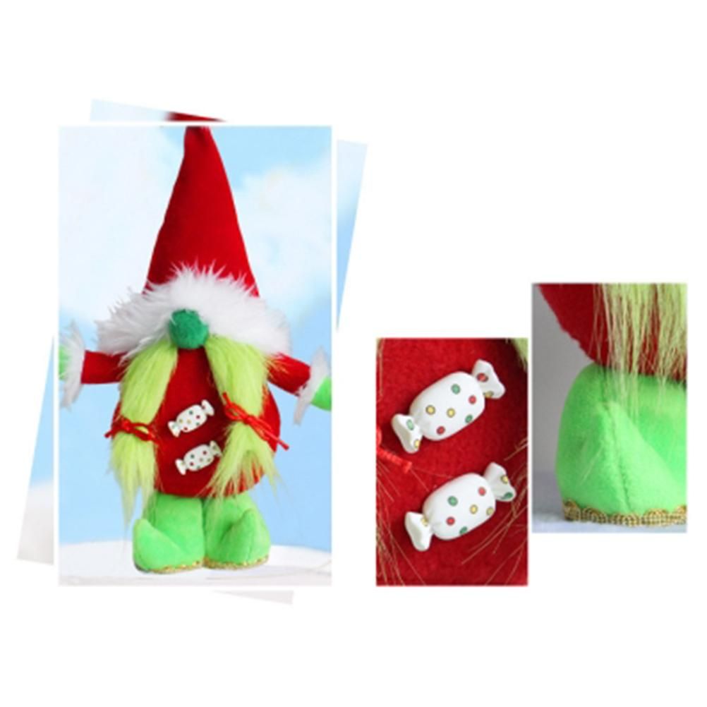 Faceless Green Beard Dwarf Doll Cute Standing Dwarf Elf Ornaments for view 4