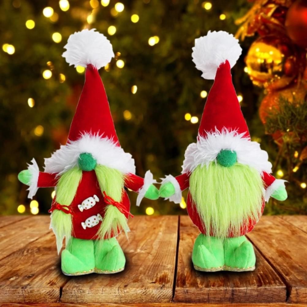 Faceless Green Beard Dwarf Doll Cute Standing Dwarf Elf Ornaments for view 9