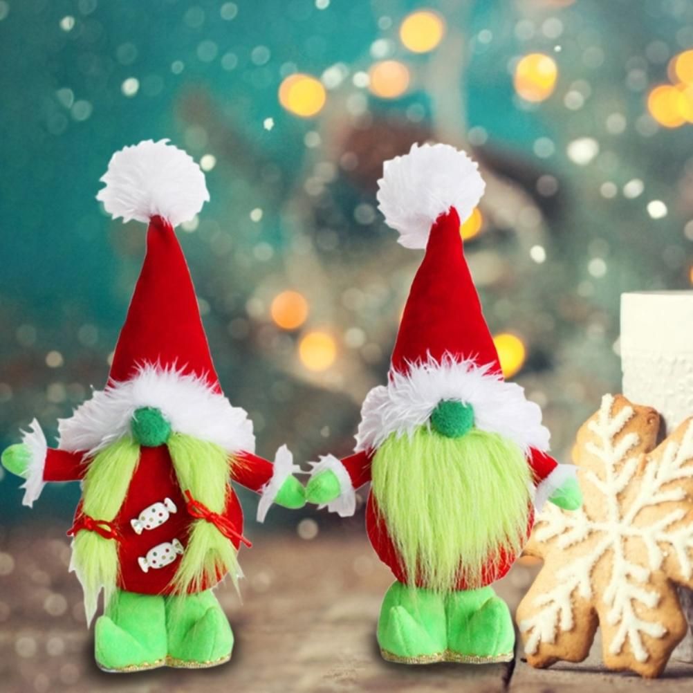 Faceless Green Beard Dwarf Doll Cute Standing Dwarf Elf Ornaments for view 10