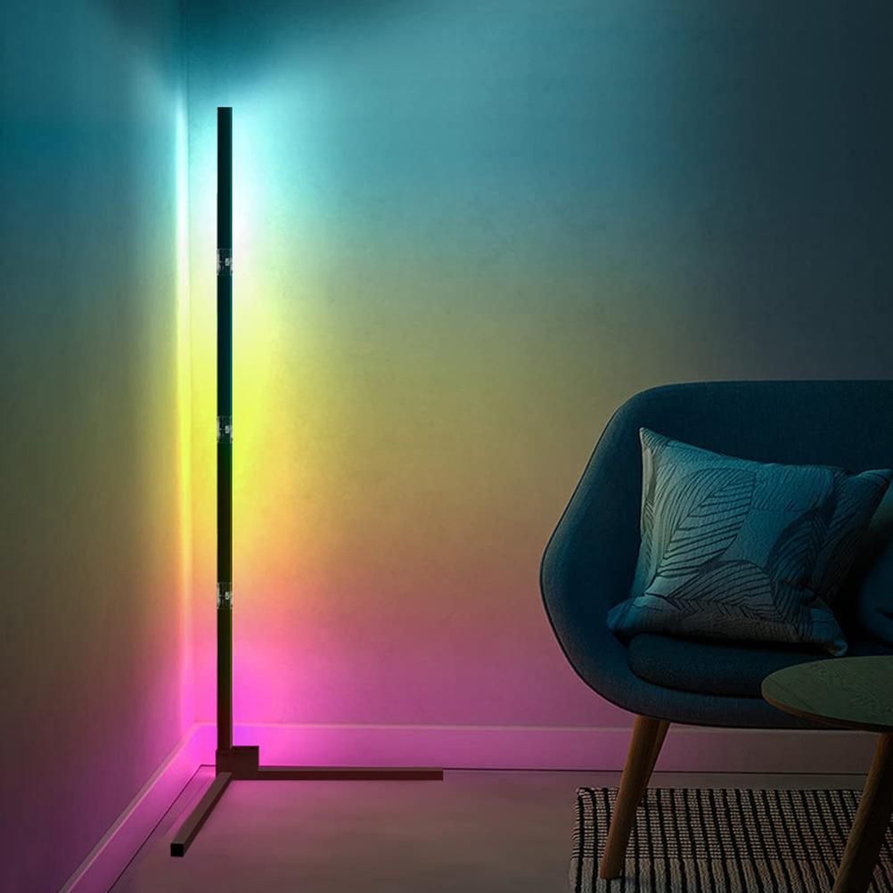 RGB Corner Floor Lamp Color Changing LED Mood Lighting Dimmable LED Standing view 5
