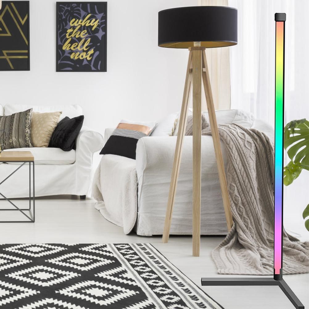 RGB Corner Floor Lamp Color Changing LED Mood Lighting Dimmable LED Standing view 6