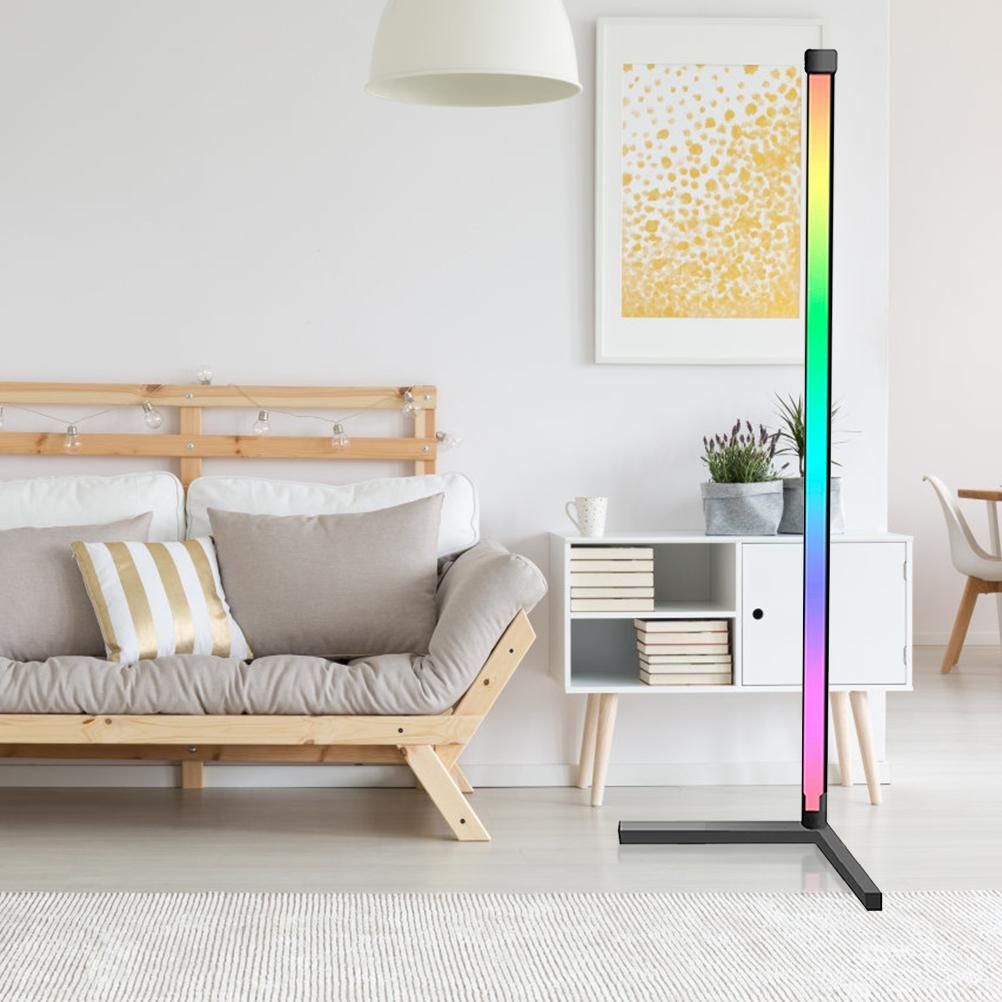 RGB Corner Floor Lamp Color Changing LED Mood Lighting Dimmable LED Standing view 7