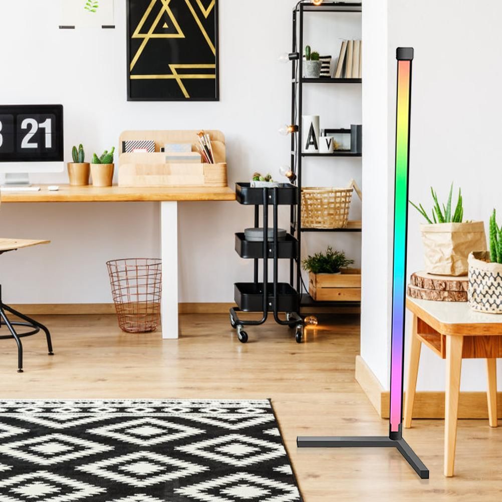 RGB Corner Floor Lamp Color Changing LED Mood Lighting Dimmable LED Standing view 8