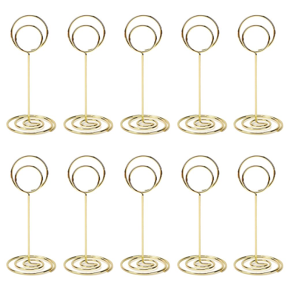 10Pcs Metal Table Number Stand Table Cardholder Photo Display Stands for view 2