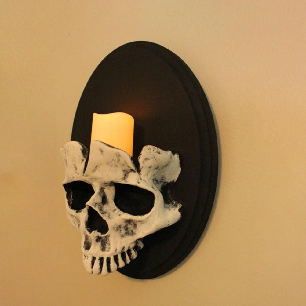 Wall Candle Holder Horror Skeleton Candle Holder for Halloween Party Decoration view 4
