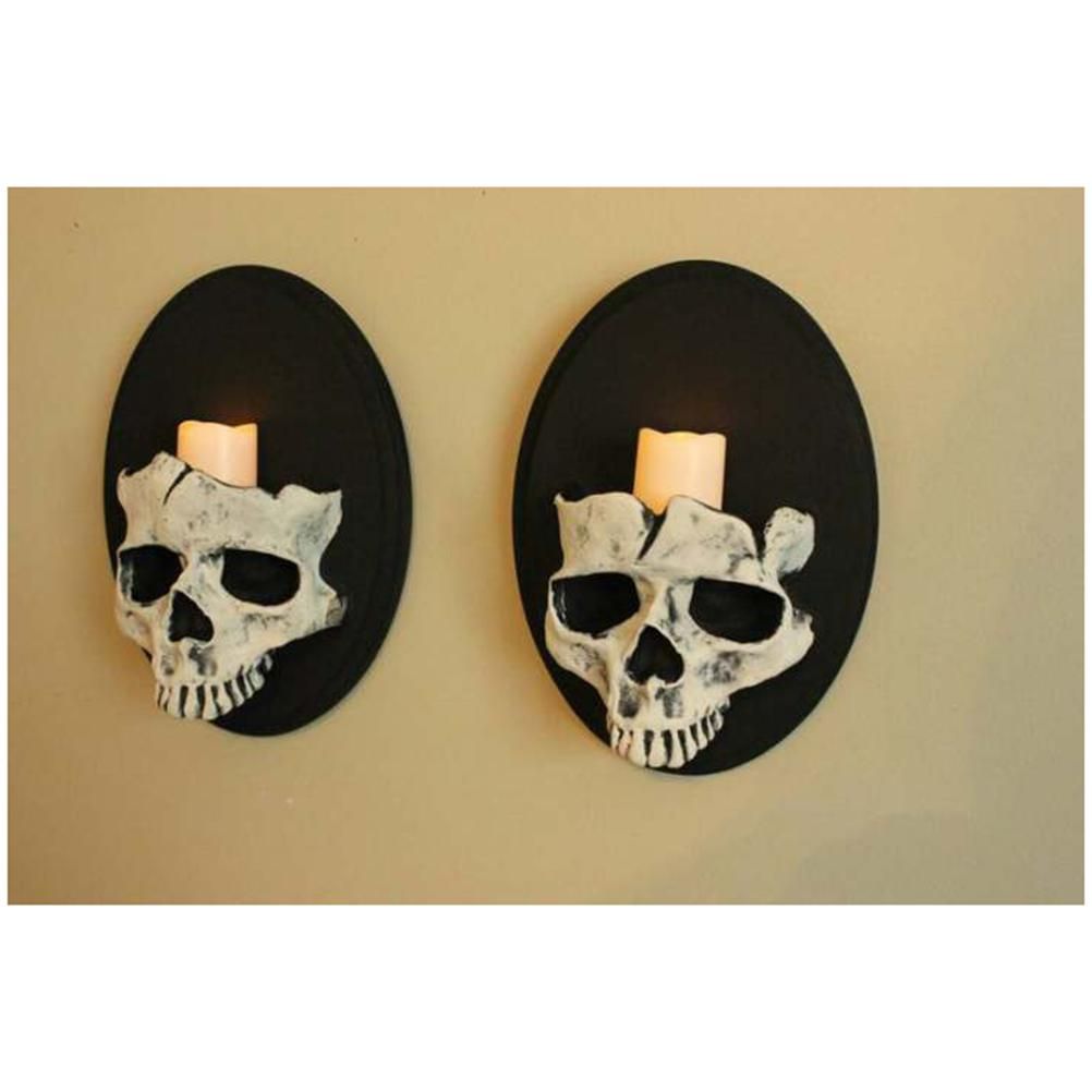Wall Candle Holder Horror Skeleton Candle Holder for Halloween Party Decoration view 5