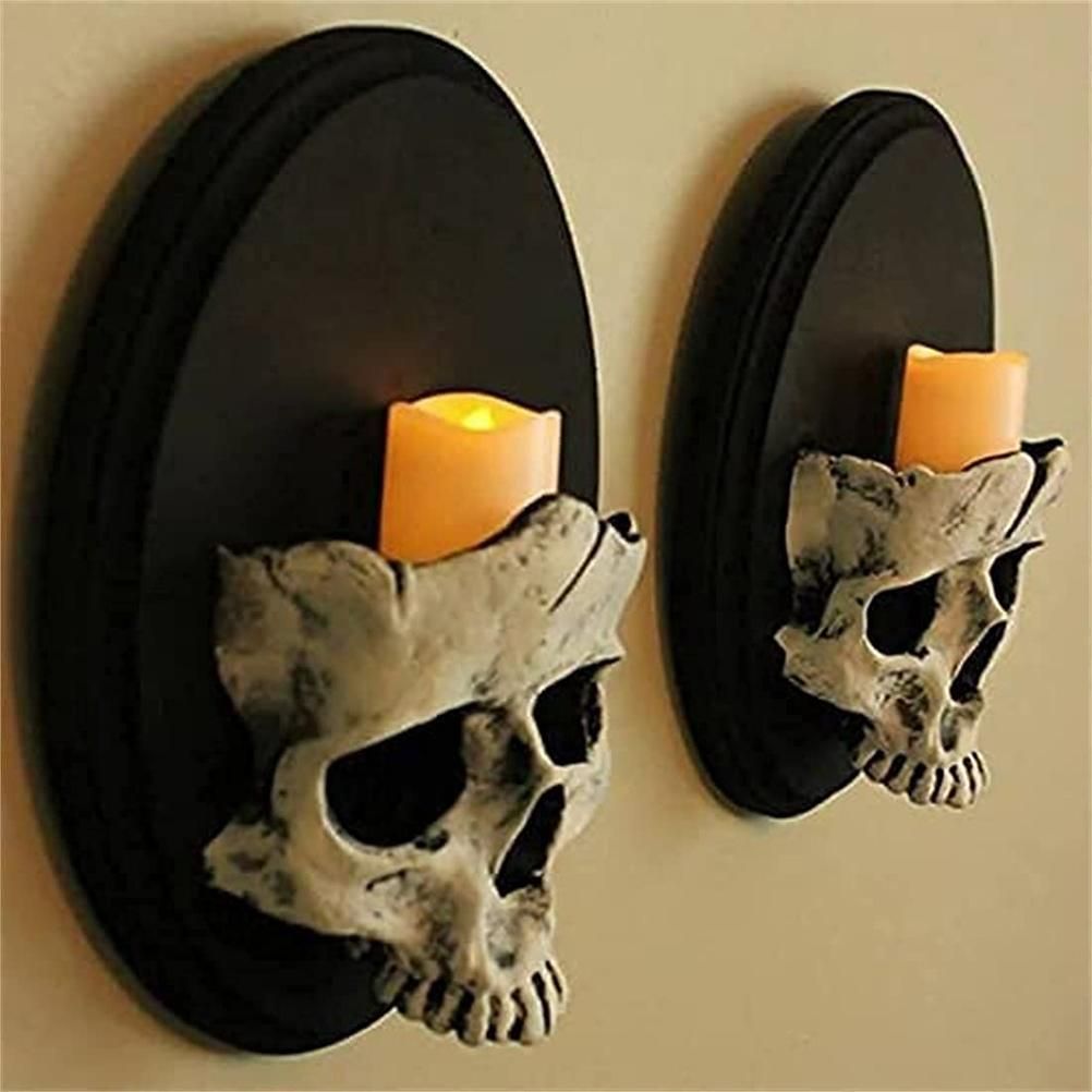 Wall Candle Holder Horror Skeleton Candle Holder for Halloween Party Decoration view 6