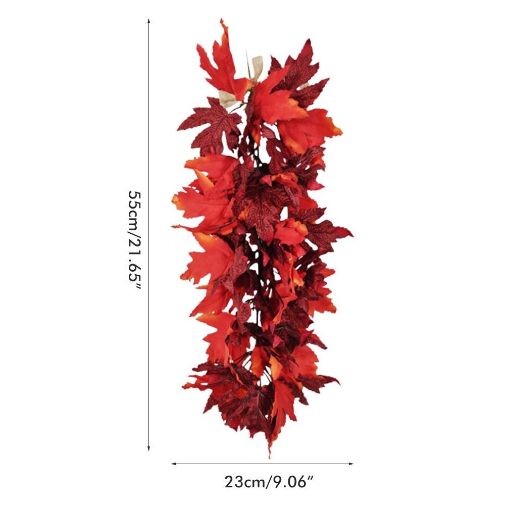 Artificial Fall Maple Leaves Wall Hanging Plants for Halloween Thanksgiving Decor view 3