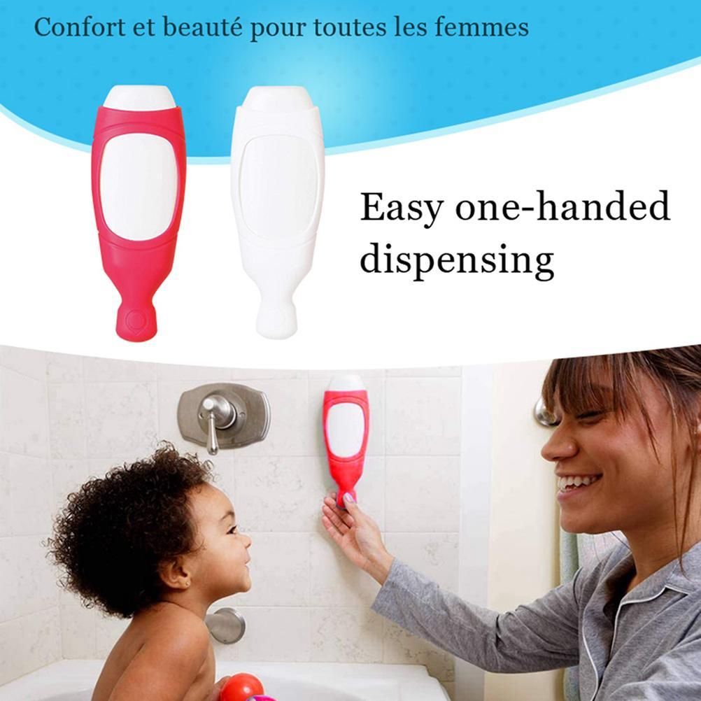 Wall Mounted Shower Dispenser Cover Silicone Sleeve Bathroom Organizer Shampoo view 4