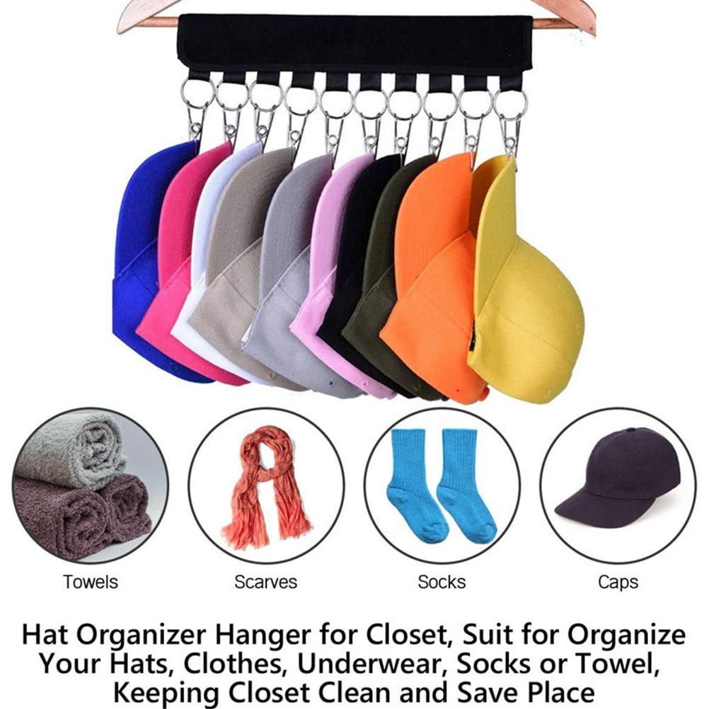 Hat Organizer Holder for Hanger Foldable Hat Storage for Room Closet Organizer view 7