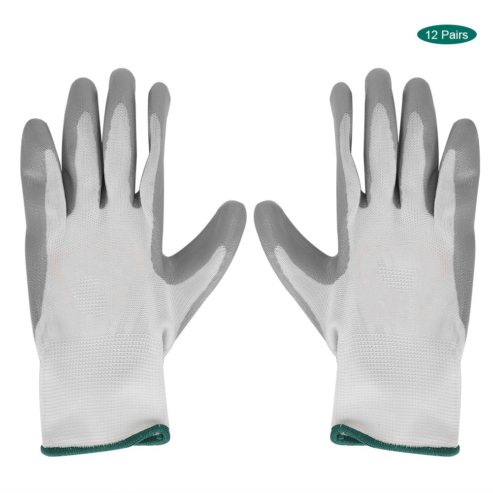 12 Pairs Professional Nitrile Gloves Wear Resistant Safety Hand Protective view 2