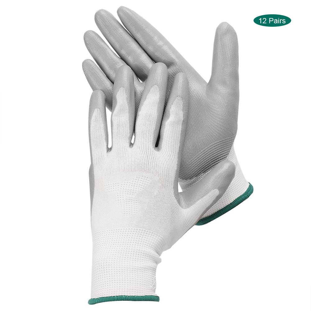 12 Pairs Professional Nitrile Gloves Wear Resistant Safety Hand Protective view 3