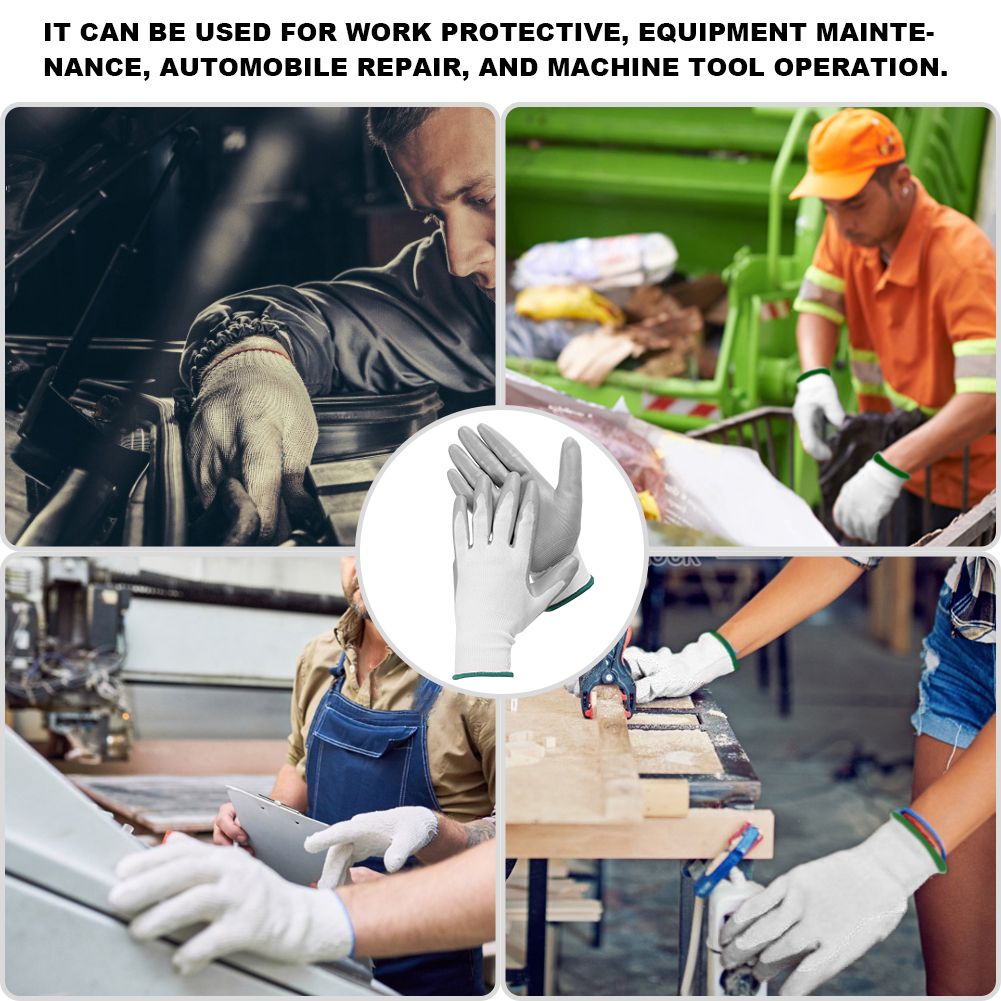 12 Pairs Professional Nitrile Gloves Wear Resistant Safety Hand Protective view 9