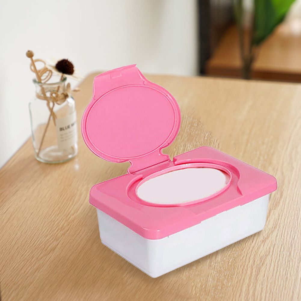 Home Napkin Storage Box Wipes Holder Box Plastic Wet Tissue Case Organizer view 4