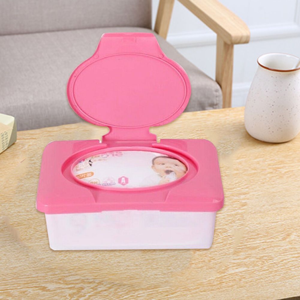 Home Napkin Storage Box Wipes Holder Box Plastic Wet Tissue Case Organizer view 6