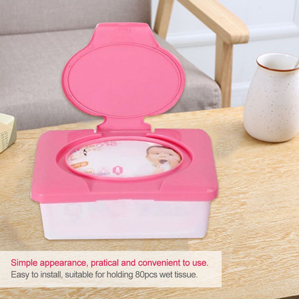 Home Napkin Storage Box Wipes Holder Box Plastic Wet Tissue Case Organizer view 8
