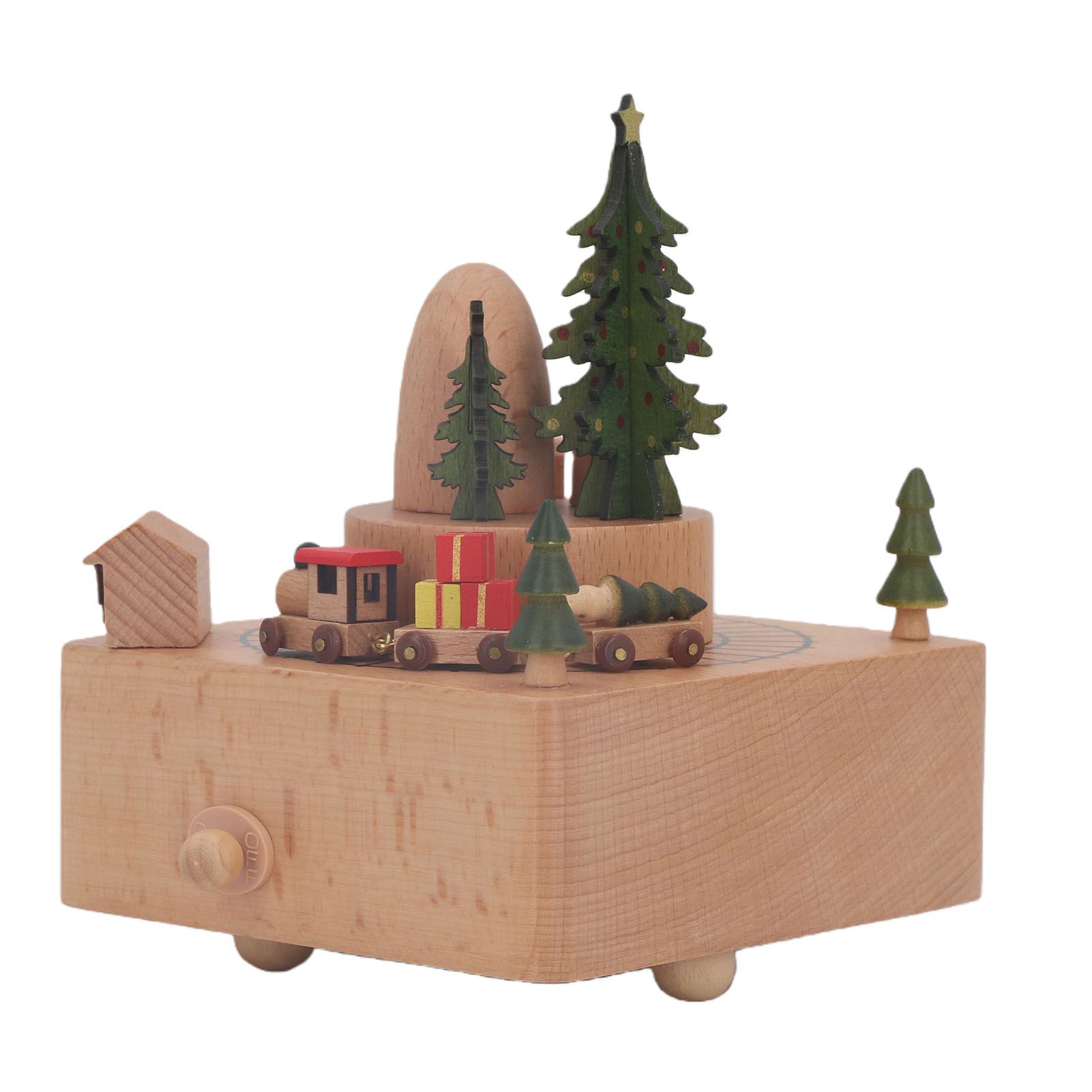 Wood Music Boxes Antique Engraved Wooden Musical Box Gifts for Birthday view 4