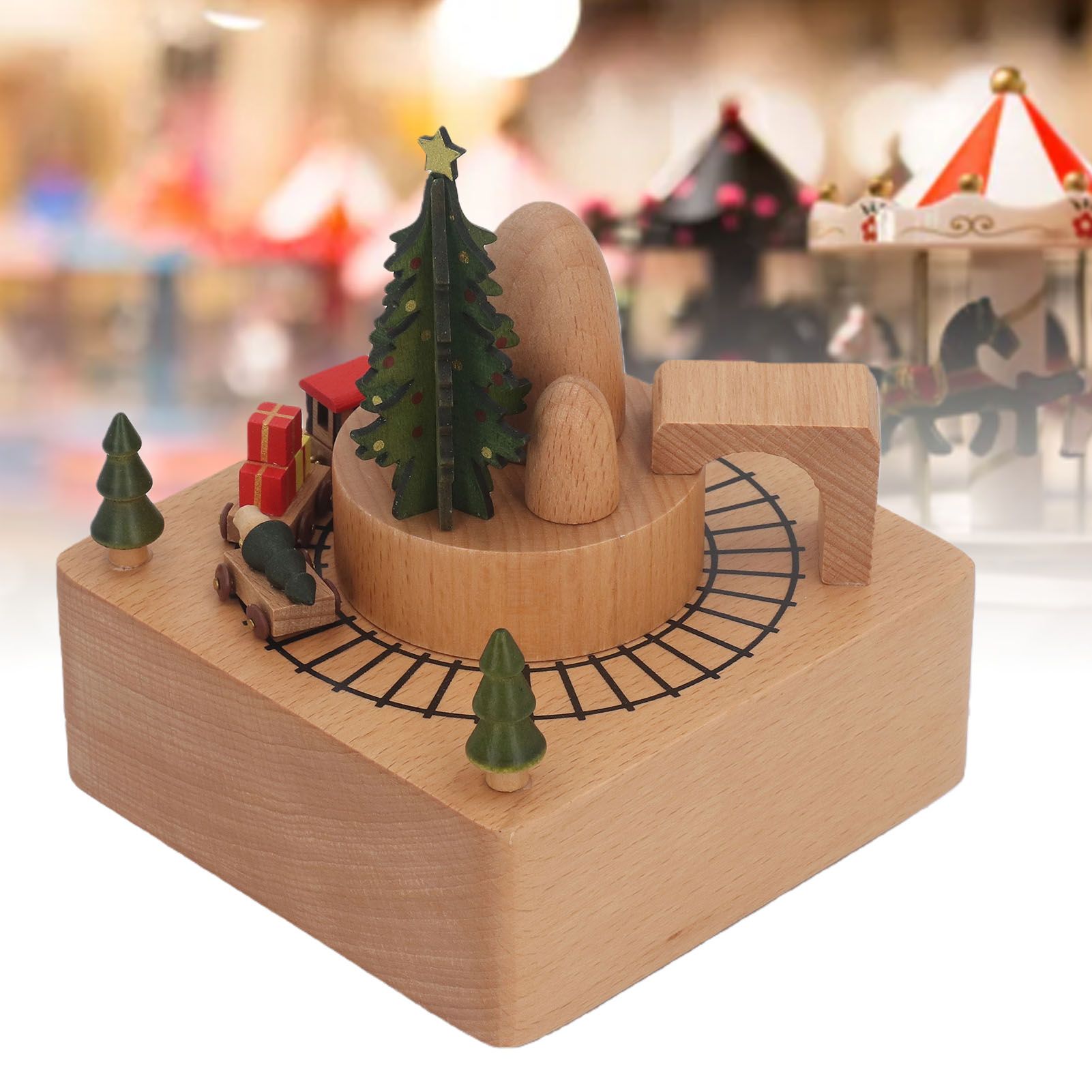 Wood Music Boxes Antique Engraved Wooden Musical Box Gifts for Birthday view 11