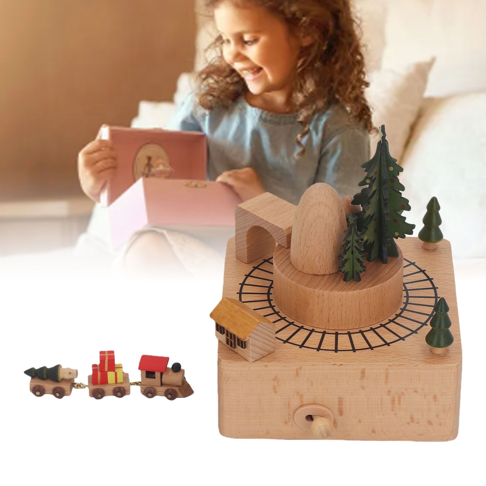 Wood Music Boxes Antique Engraved Wooden Musical Box Gifts for Birthday view 12