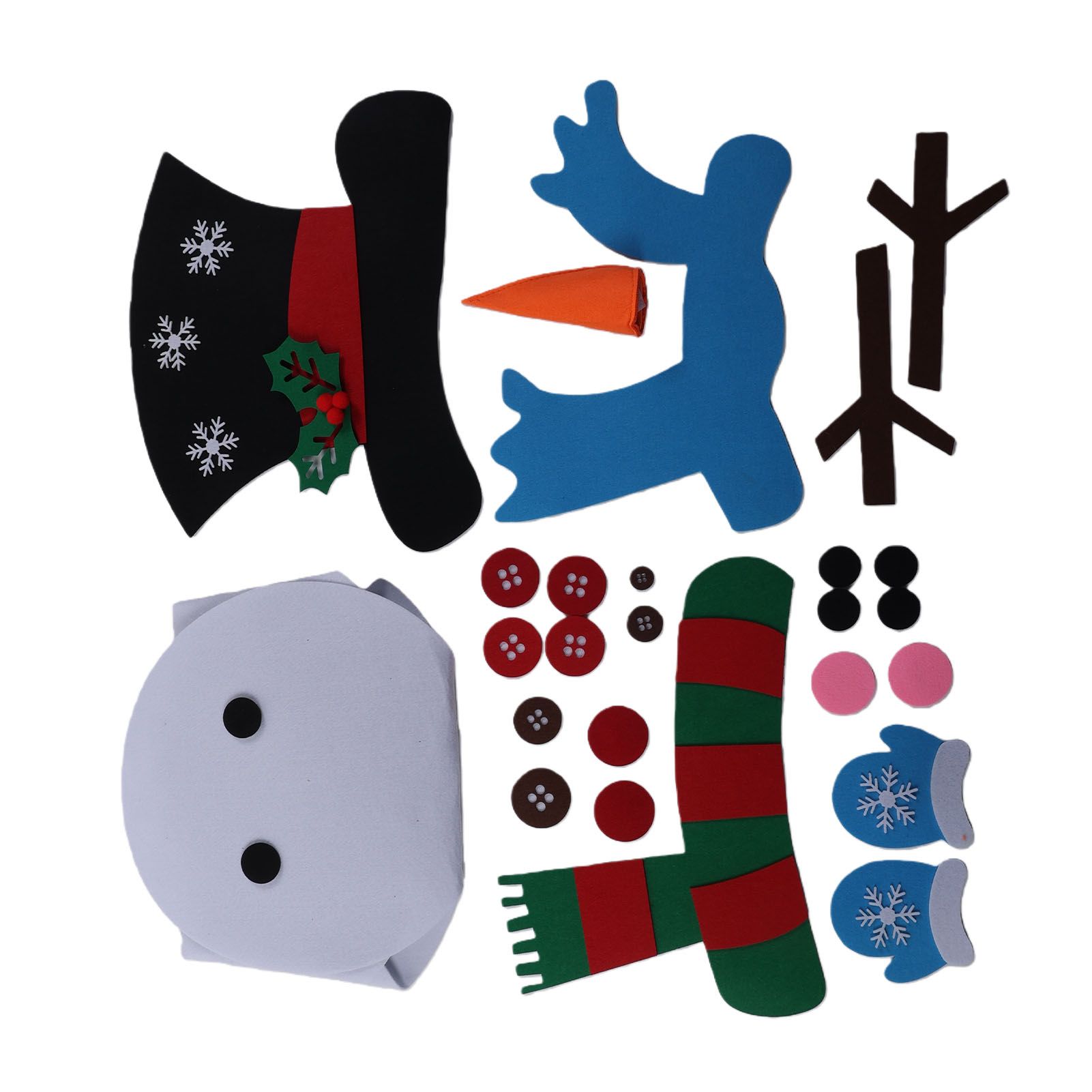Felt Snowman Games Set 31PCS Detachable Ornaments Xmas Door Wall Hanging view 2