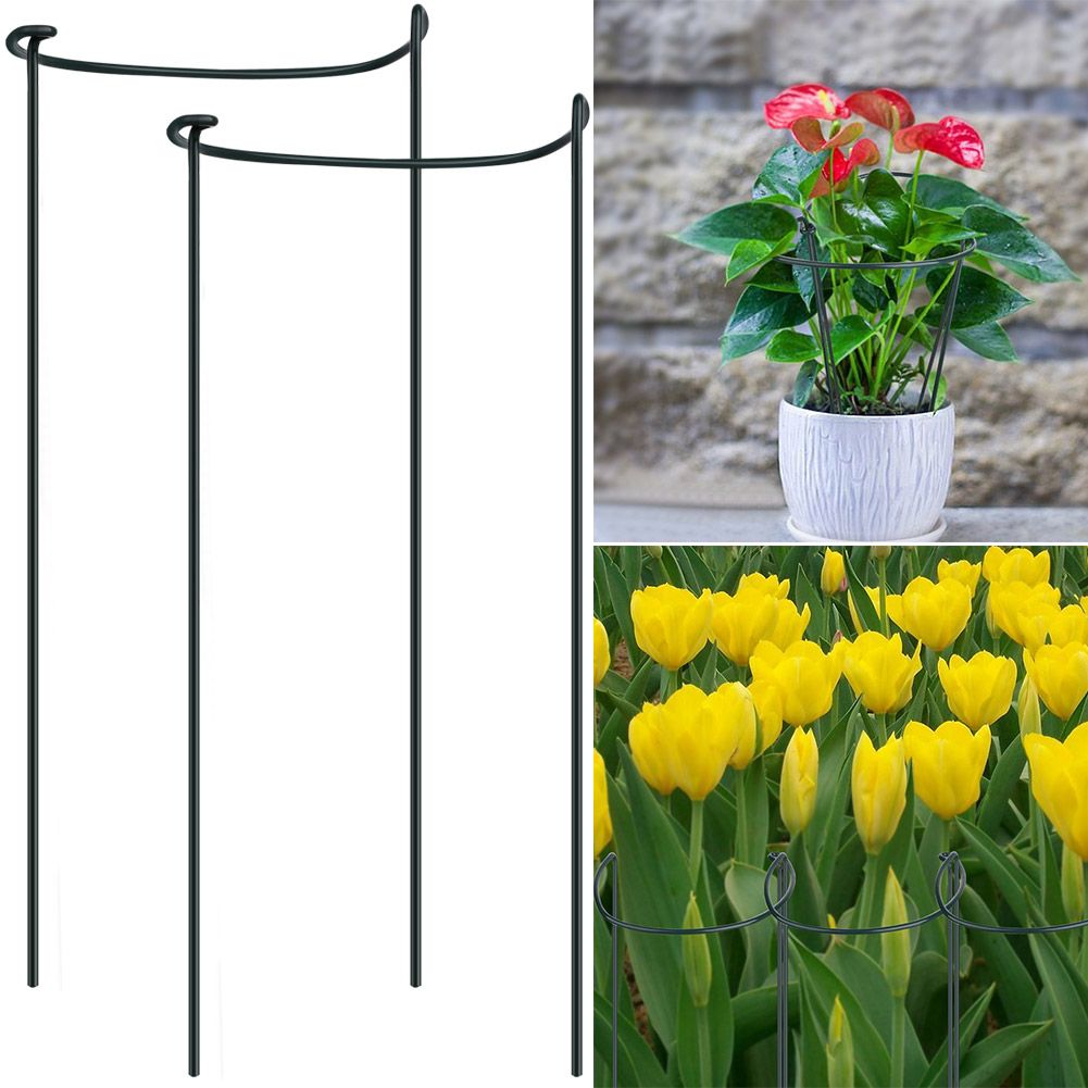 Plant Support Plant Stake Half Round Plant Support Ring Garden Flower Support — image 1