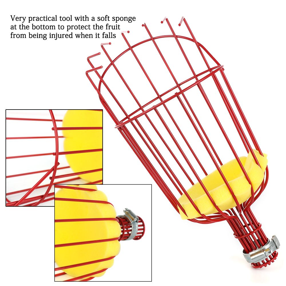 2PCS Fruit Picker Basket Steel Orange Tree Fruit Catcher Basket with view 3